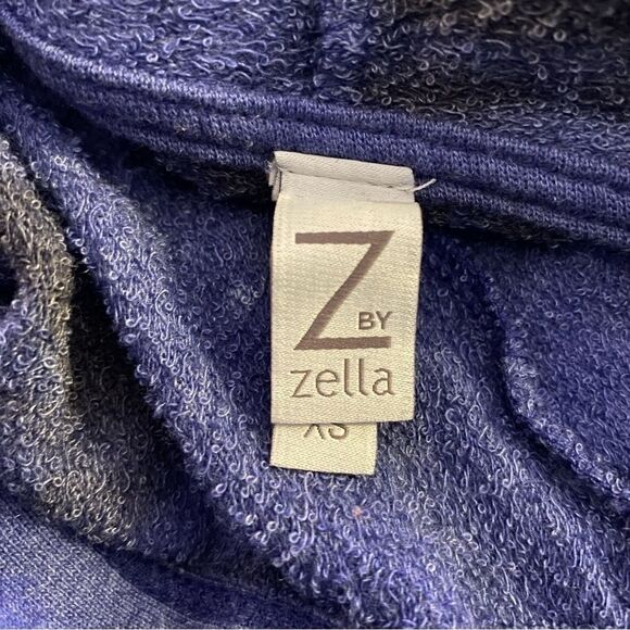 Z by Zella Mosey Tie Dye Cropped Hoodie Blue Black XS - Picture 4 of 6